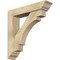 Ekena Millwork Merced Traditional Rough Sawn Bracket w/ Offset Brace, Douglas Fir, 6"W x 28"D x 28"H BKT0604X28X28MRC01RDF - alternate 1